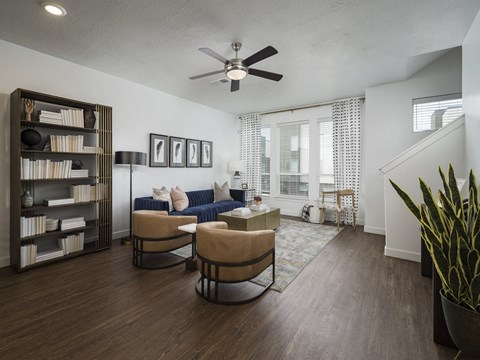Townhome Living Room at Parc View Apartments and Townhomes Midvale, UT 84047
