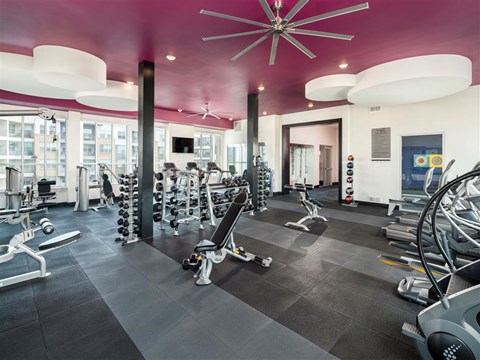 Fitness Center With Modern Equipment at Parc West Apartments, Draper, 84020