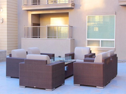 Outdoor Lounge at Kimpton Square Senior Apartments