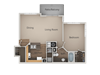 1 Bedroom 1 Bathroom Floor Plan 1 Bedroom 1 Bathroom Floor Plan at Pinehurst Apartments, Midvale, 84047