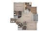 2 bedroom 2 bath Floor Plan 2 bedroom 2 bath Floor Plan at Pinehurst Apartments, Midvale, UT