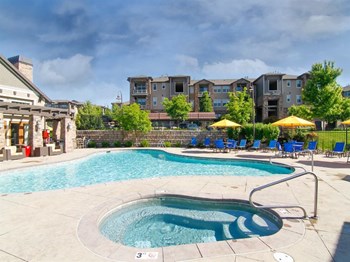 Two Pool Plazas at San Marino Apartments, Utah