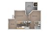 1 Bed 1 Bath Floor Plan 1 Bed 1 Bath Floor Plan at Broadmoor Village Apartments, West Jordan, 84088