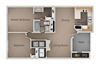 2 Bedroom 1 Bath Floor Plan 2 Bedroom 1 Bath Floor Plan at Broadmoor Village Apartments, West Jordan, Utah