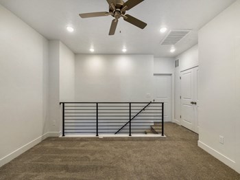Upstairs Living Area with Ceiling Fan at Desert Sage Townhomes, Hurricane, 84737 - Photo Gallery 5
