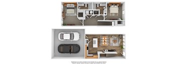 2X2 Townhome Floorplan Layout at The Veridian