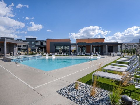 View of Clubhouse from Pool at Amara