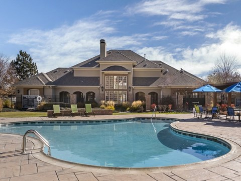 View of Pool and Clubhouse at Indigo Creek, CO