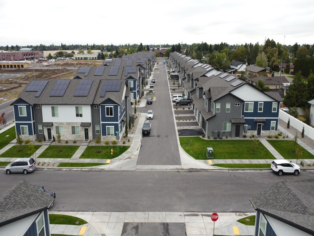 Row of Townhomes at Orchard Park