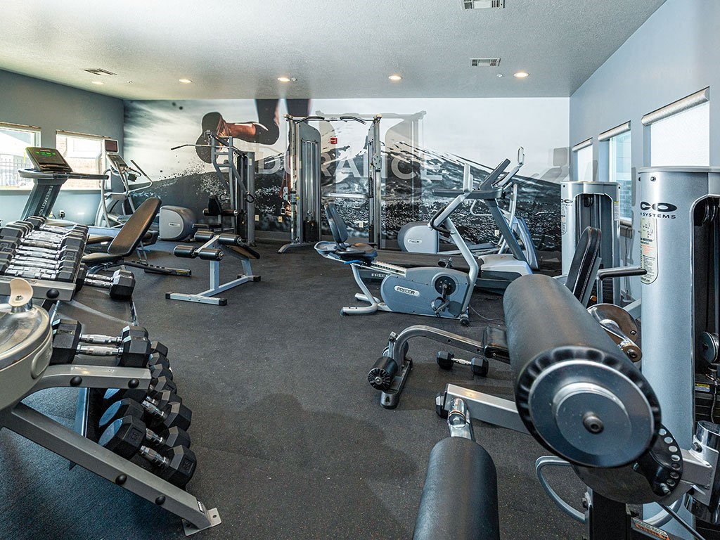 Modern Fitness Center at Four Seasons at Southtowne Apartments, South Jordan, UT, 84095