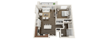 1 BEDROOM Floor Plan at Foothill Lofts Apartments & Townhomes, Logan, UT, 84341
