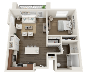 1 BEDROOM Floor Plan at Foothill Lofts Apartments & Townhomes, Logan, UT, 84341