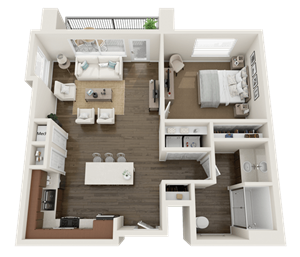 Floorplan Photos Gallery 1 BEDROOM Floor Plan at Foothill Lofts Apartments & Townhomes, Logan, UT, 84341