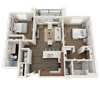 2 Bedroom Floor Plan 2 Bedroom Floor Plan at Foothill Lofts Apartments & Townhomes, Logan, UT
