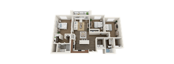 3 BEDROOM Floor Plan at Foothill Lofts Apartments & Townhomes, Logan, Utah