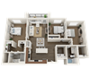 3 BEDROOM Floor Plan 3 BEDROOM Floor Plan at Foothill Lofts Apartments & Townhomes, Logan, Utah