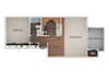 1 Bed 1 Bath Floor Plan 1 Bed 1 Bath Floor Plan at Canyon Club Apartments, Oceanside, CA, 92058