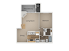 One Bed One Bath Floor Plan One Bed One Bath Floor Plan at Chesapeake Commons Apartments, Rancho Cordova, California