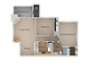 Two Bed Two Bath Floor Plan Two Bed Two Bath Floor Plan at Chesapeake Commons Apartments, Rancho Cordova