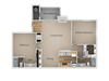 Two bedroom Two bathroom Floor Plan Two Bed Two Bath Floor Plan at Chesapeake Commons Apartments, California