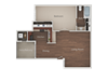 One Bed One Bath Floor Plan One Bed One Bath Floor Plan at Eucalyptus Grove Apartments, Chula Vista, CA