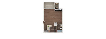 Studio A Floor Plan at Eucalyptus Grove Apartments, Chula Vista, California
