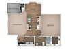 1 Bedroom 1 Bathroom Floor Plan 1 Bedroom 1 Bathroom Floor Plan at Remington Apartments, Midvale, UT, 84047