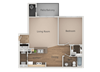 1 Bed 1 Bath Floor Plan 1 Bed 1 Bath Floor Plan at Remington Apartments, Utah, 84047