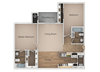 2 bedroom 2 bath Floor Plan 2 bedroom 2 bath Floor Plan at Remington Apartments, Midvale, UT