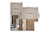 1 Bedroom 1 Bathroom Floor Plan 1 Bedroom 1 Bathroom Floor Plan at River Oaks Apartments & Townhomes, California