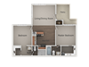 2 Bedroom 2 Bathroom Floor Plan 2 Bedroom 2 Bathroom Floor Plan at River Point Apartments, Tucson, AZ, 85712