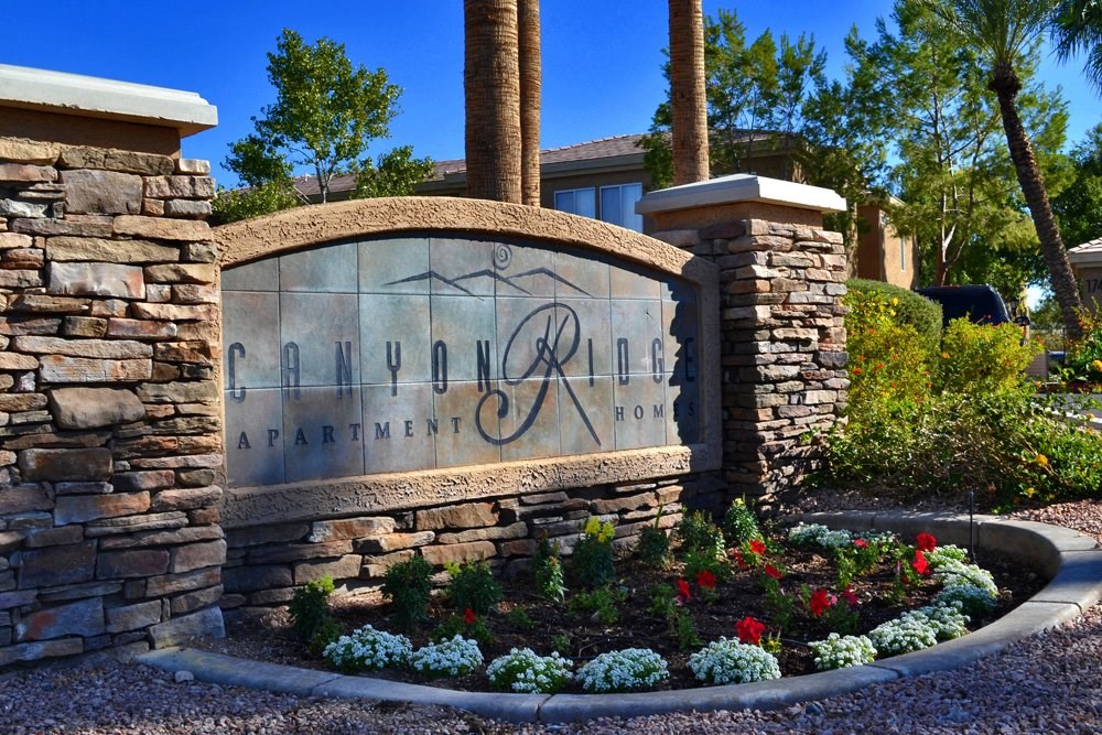 Welcoming Property Signage at Canyon Ridge Apartments, Surprise, AZ