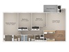3 bedroom 2 bath Floor Plan 3 bedroom 2 bath Floor Plan at Courtyard at Central Park Apartments, Fresno, California