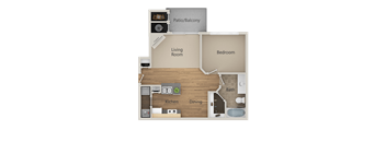 A1 1Bed_1Bath at Echo Ridge Apartments, Colorado, 80108