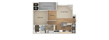 A2 1Bed_1Bath at Echo Ridge Apartments, Castle Rock, CO, 80108