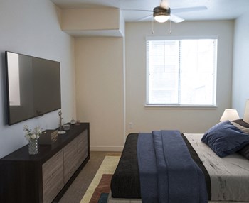 Beautiful Bright Bedroom at Falls at Riverwoods Apartments & Townhomes, Logan, Utah