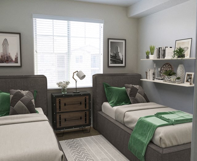 Secondary Bedroom With Expansive Windows at Four Seasons Apartments & Townhomes, Utah
