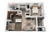 1 Bedroom 1 Bathroom Floor Plan 1 Bedroom 1 Bathroom Floor Plan at Four Seasons Apartments & Townhomes, North Logan