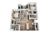 2 Bed 2 Bath Floor Plan 2 Bed 2 Bath Floor Plan at Four Seasons Apartments & Townhomes, North Logan, UT, 84341