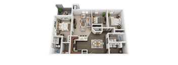 3x2A at Falls at Riverwoods Apartments & Townhomes, Logan, UT