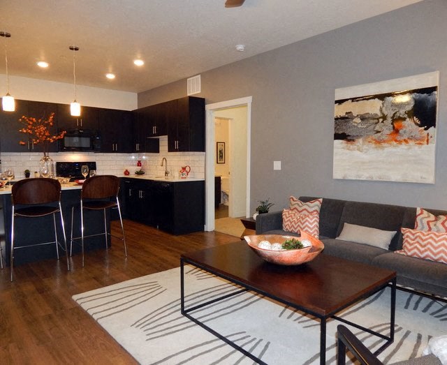 Open Living, Dining and Kitchen Area at Lofts at 7800 Apartments, Midvale, 84047