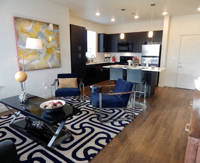 Warm Living And Dining Room at Lofts at 7800 Apartments, Midvale