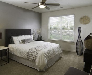 Ceiling Fans in Bedroom at Lofts at 7800Â Apartments, Utah