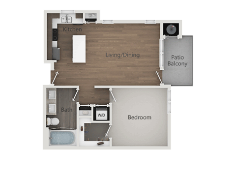 1x1A_2D at Lofts at 7800 Apartments, Midvale, 84047