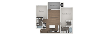 2x2_2D at Lofts at 7800 Apartments, Midvale