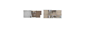 3 Bed 2.5 Bath Floor Plan at Parc at Day Dairy Apartments and Townhomes, Utah