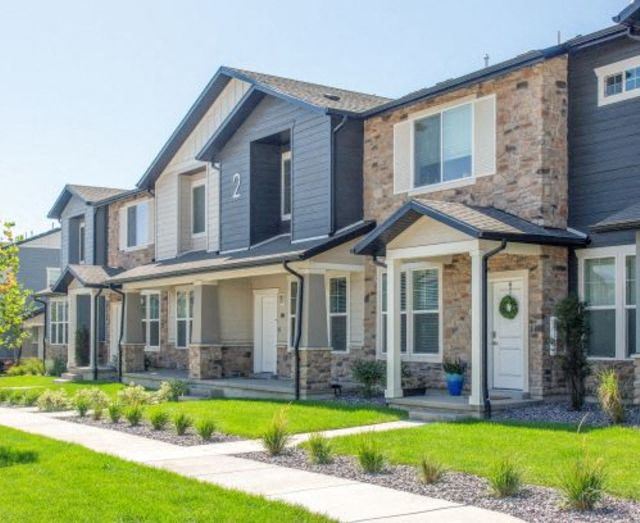 Beautiful Walking Paths Beautiful Walking Paths at Parc on 5th Apartments & Townhomes, American Fork, Utah - Photo Gallery