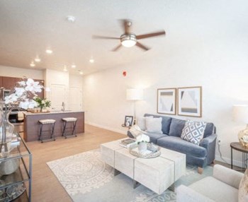 Ceiling Fan In Living Room at Parc on 5th Apartments & Townhomes, American Fork, 84003