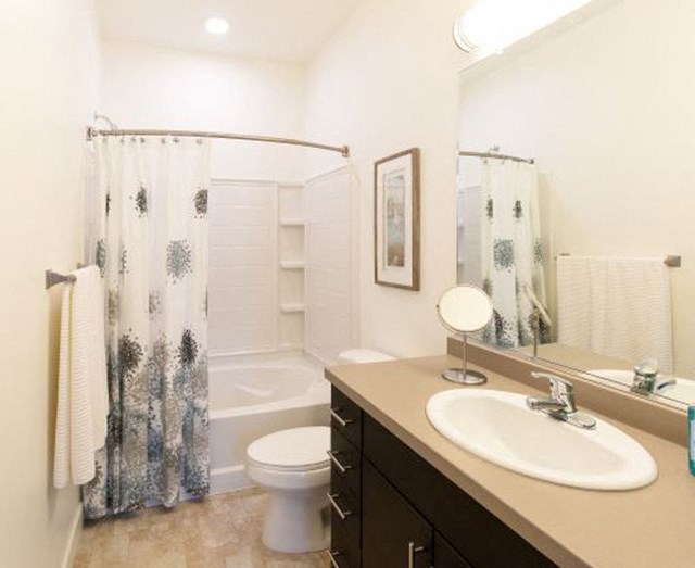 Spa-like Bathroom with Tub and Shower at Parc on Center Apartments & Townhomes, Utah