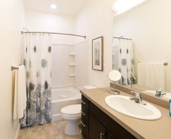 Bathroom With Bathtub at Parc on Center Apartments & Townhomes, Orem, UT, 84057